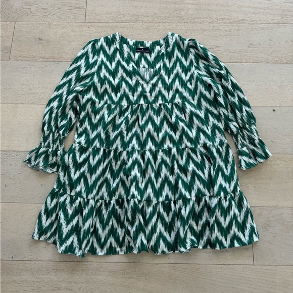 Tuckernuck Pommander Place Ikat Kenzo Long Sleeve V-Neck Mini Dress XXL - Picture 5 of 8